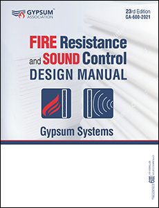 Fire Resistance and Sound Control Design Manual Package (Textbook + PDF Download) - GA-600-2021-PKG