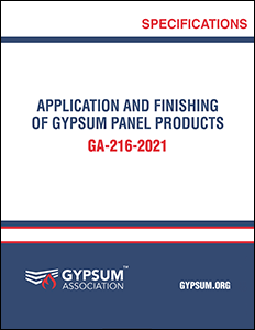 Application and Finishing of Gypsum Panel Products - GA-216-2021