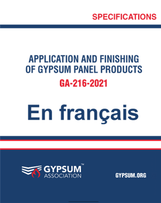 POSE ET FINITION DES PANNEAUX DE GYPSE, PDF Download - GA-216-2021-FR